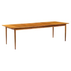 Barney Flagg for Drexel Parallel Walnut Expanding Dining Table with 2 Leaves