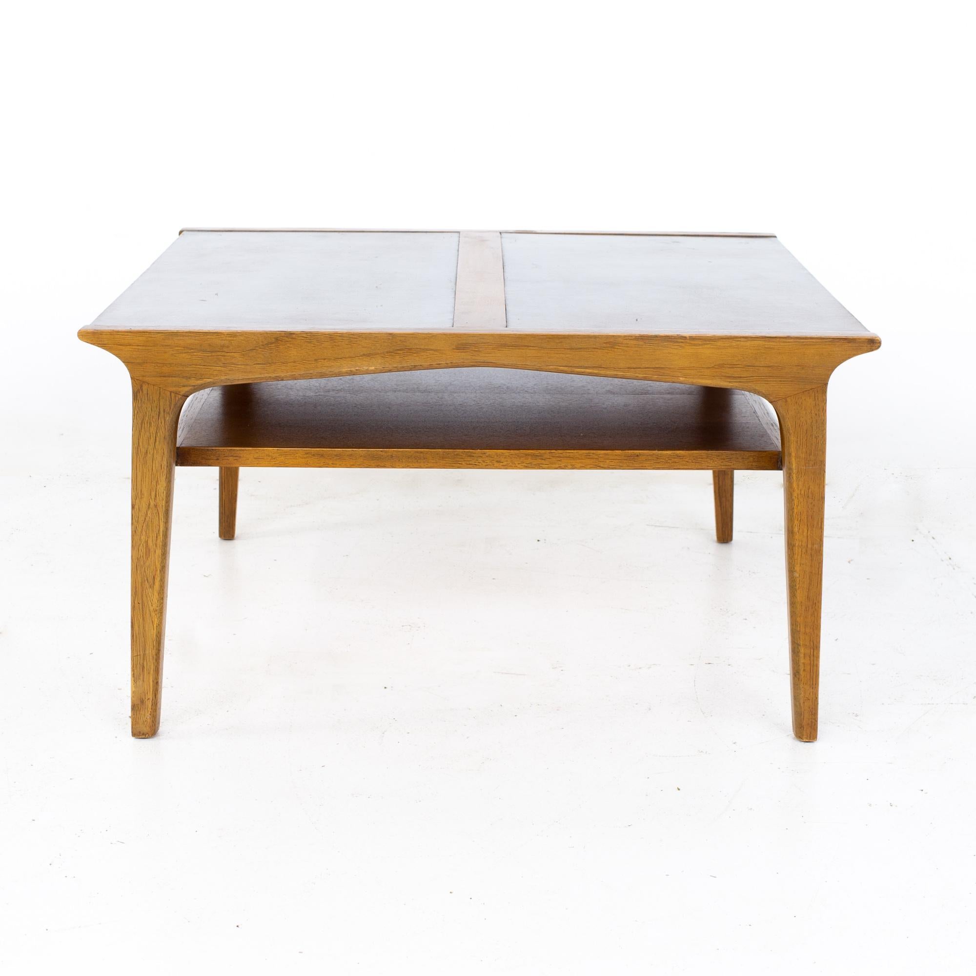 Mid-Century Modern Barney Flagg for Drexel Profile Mid Century Leather Top Coffee Table