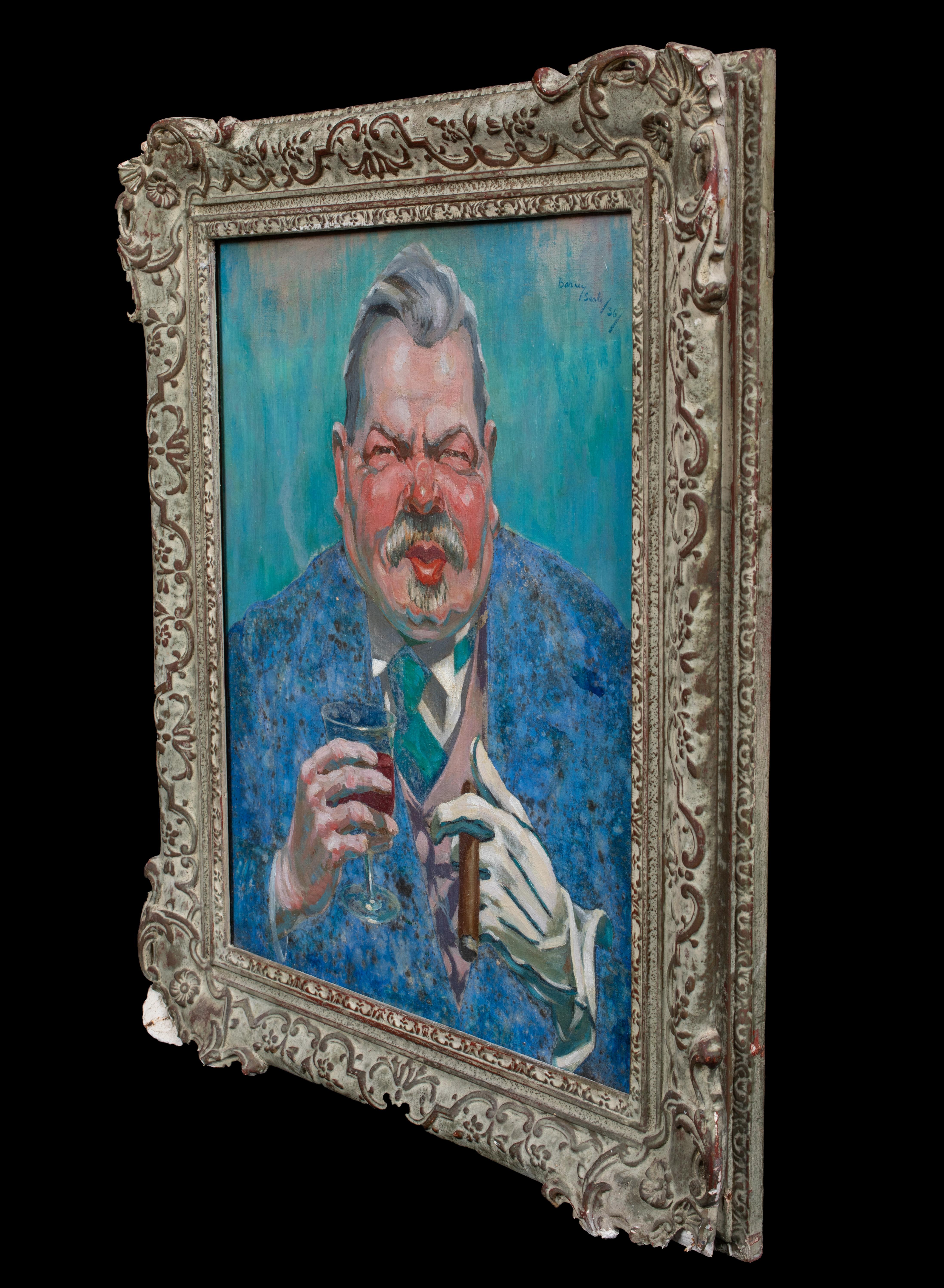 Portrait Of John Gilbert Seale, The Artists Father, With Sherry And A Cigar For Sale 2