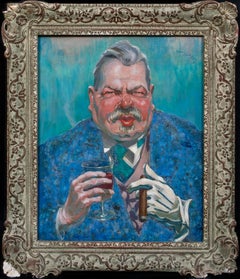 Portrait de John Gilbert Seale, le père de l'artiste, avec Sherry et un cigare