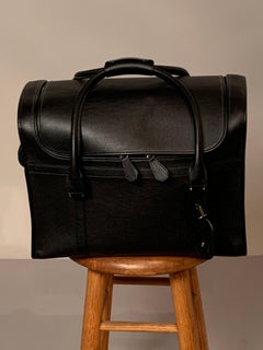Barneys New York Black Leather Pet Carrier Never Used