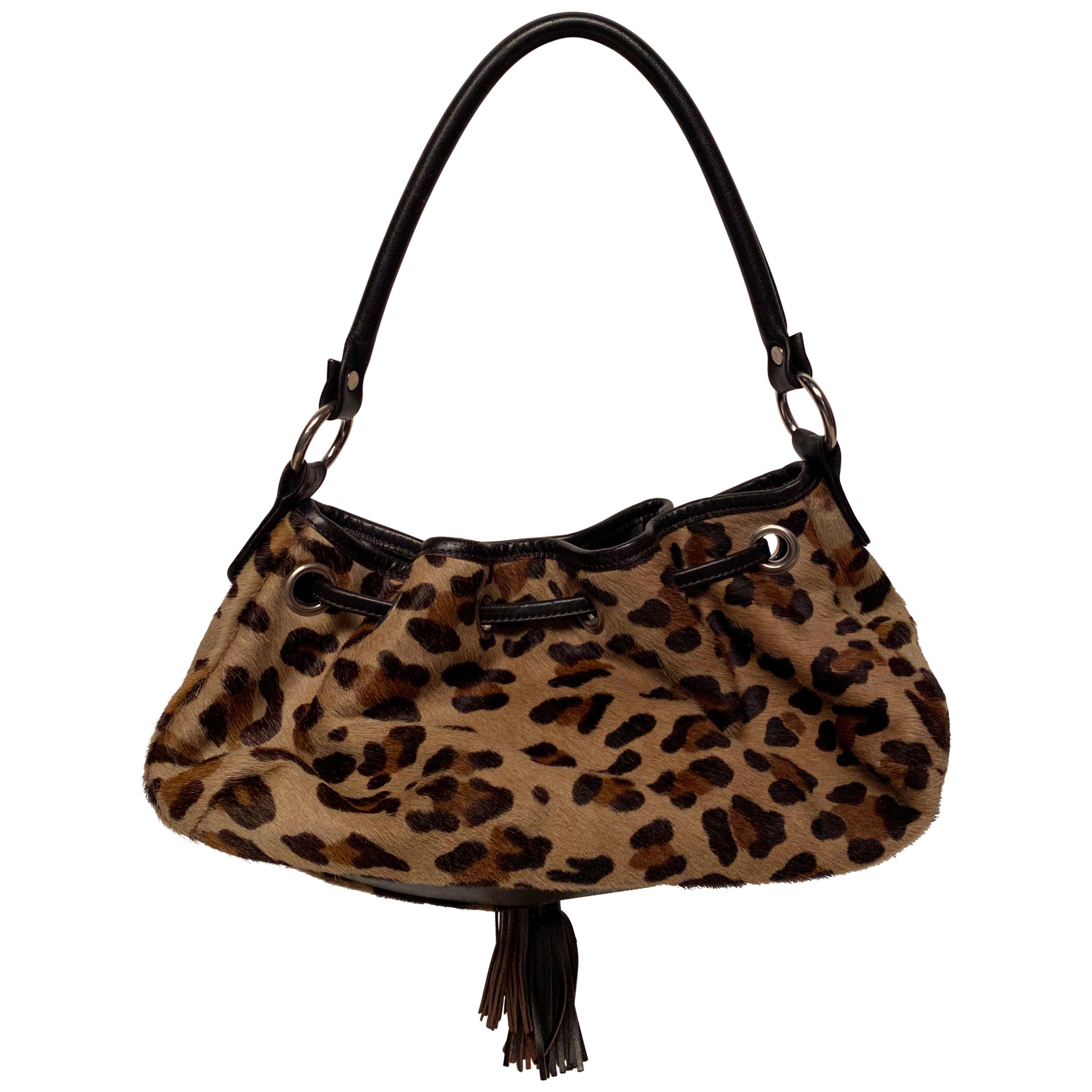 Barneys New York Leopard Print Handbag For Sale