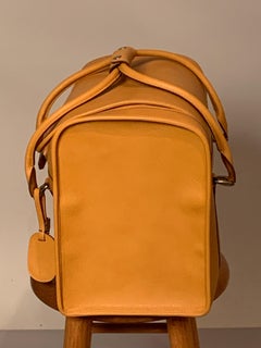 Barneys New York Natural Tan Leather Pet Carrier Never Used
