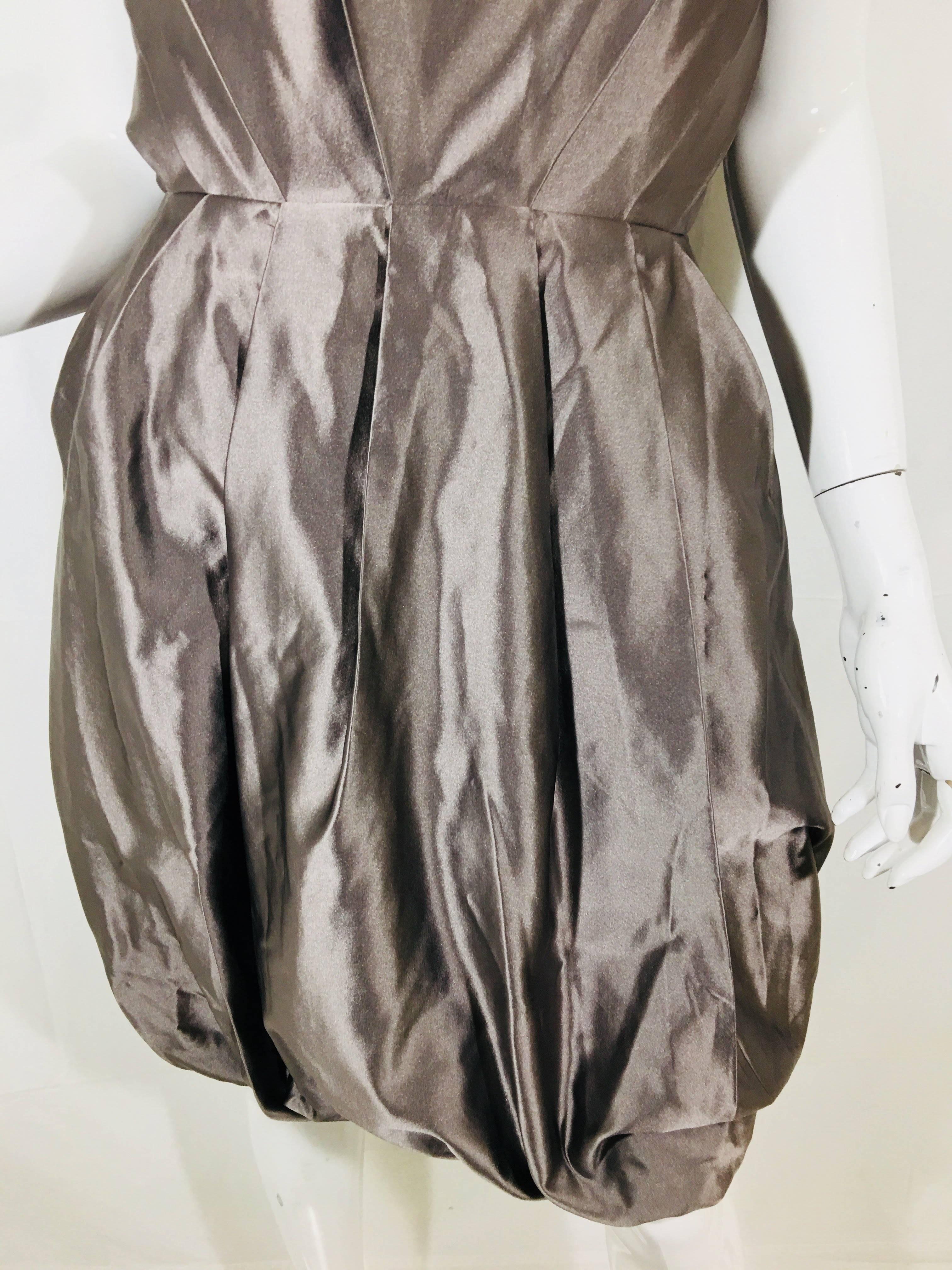 Barneys New York Sheath Dress with Bubble Hem Skirt and Pleated Detail