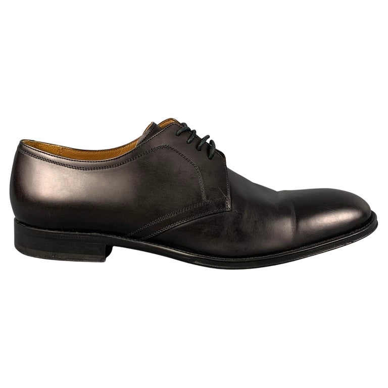 BARNEY'S NEW YORK - Chaussures en cuir noir à lacets, taille 11 sur 1stDibs