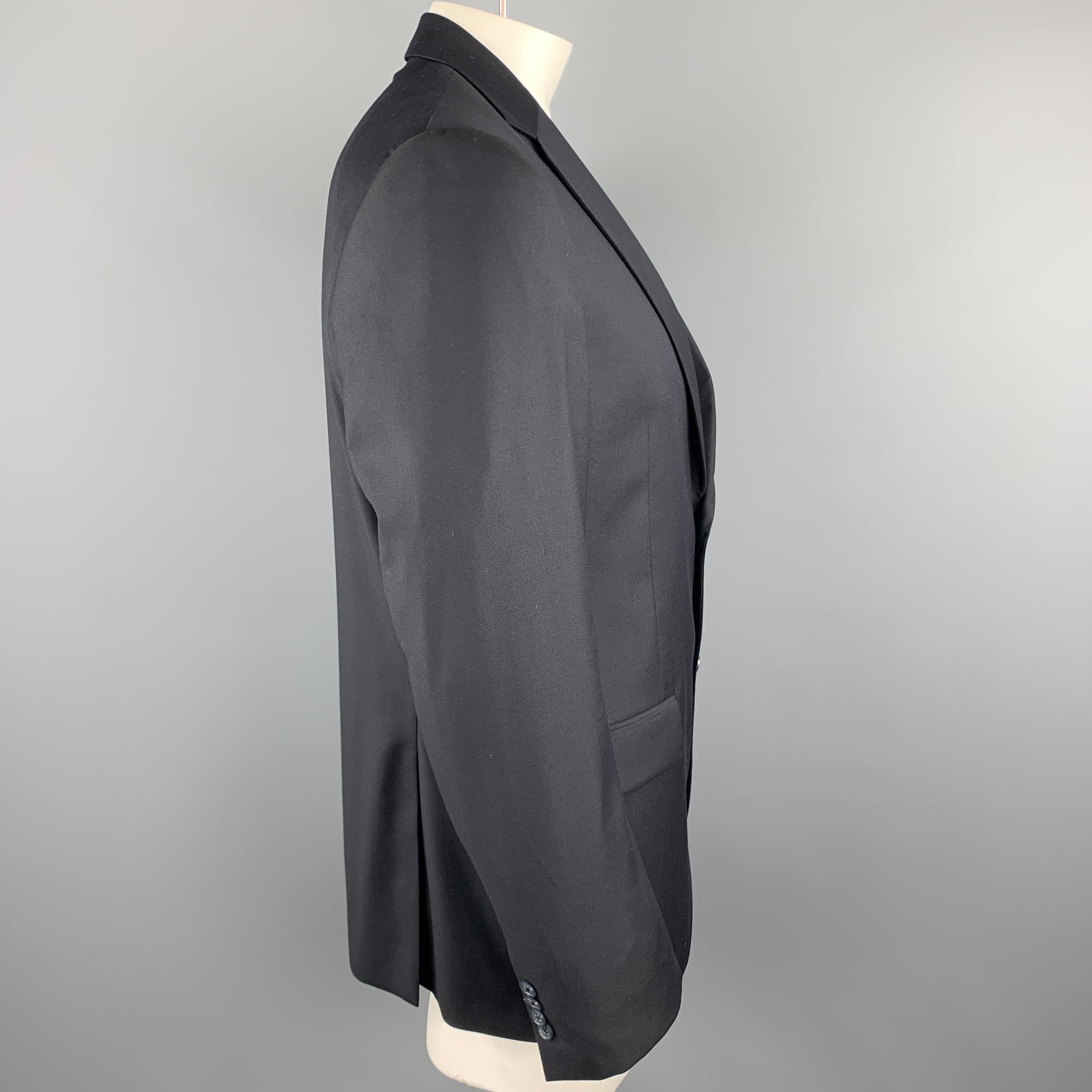 BARNEYS NEW YORK Size 42 Regular Black Wool Notch Lapel Sport Coat In Excellent Condition In San Francisco, CA