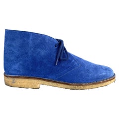 BARNEY'S NEW YORK Size 8 Royal Blue Desert Lace Up Boots