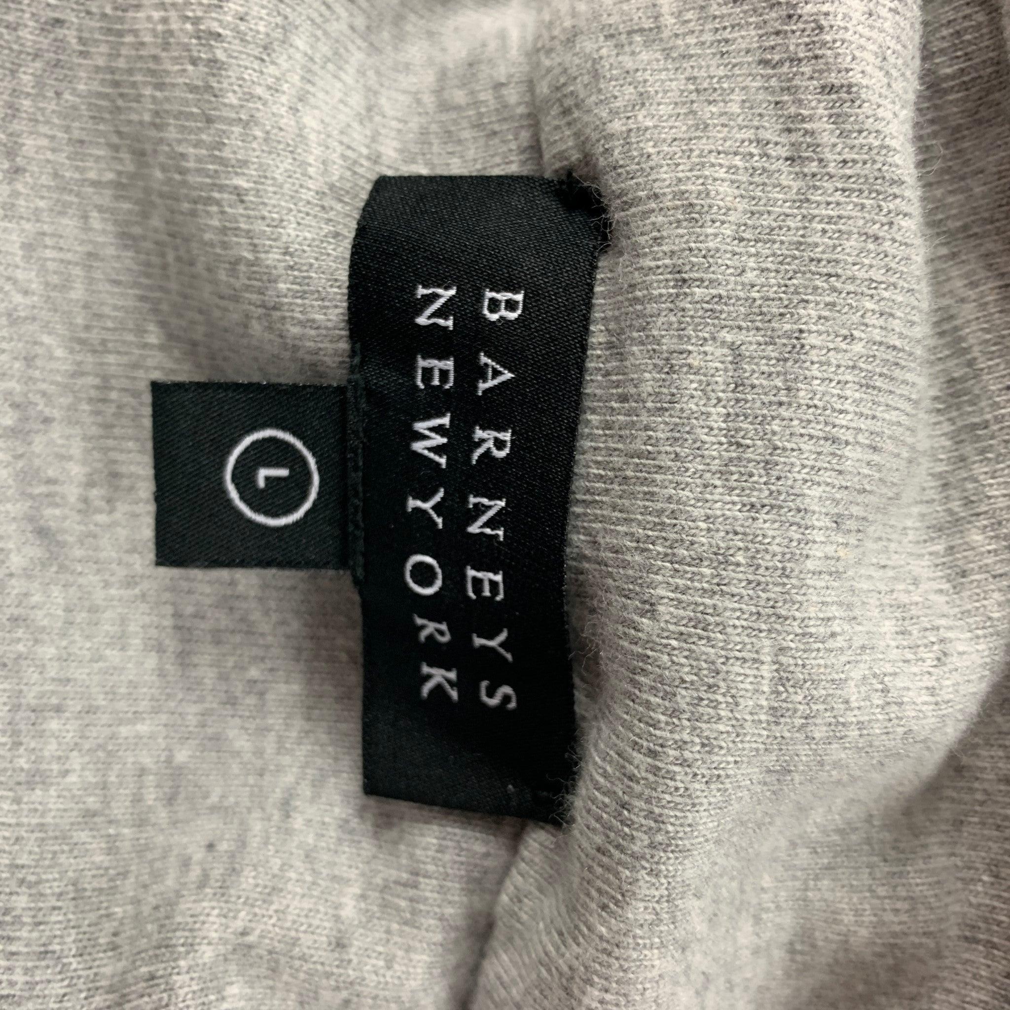 BARNEY'S NEW YORK Size L Grey Cotton Modal Sweatshirt 1