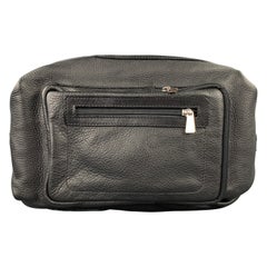 BARNEY'S NEW YORK Size One Size Black Pebble Grain Leather Crossbody Bag