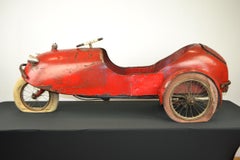 Barnfind Antique Large Tadpole Rider Tricycle Pedal Car, France, 1930s