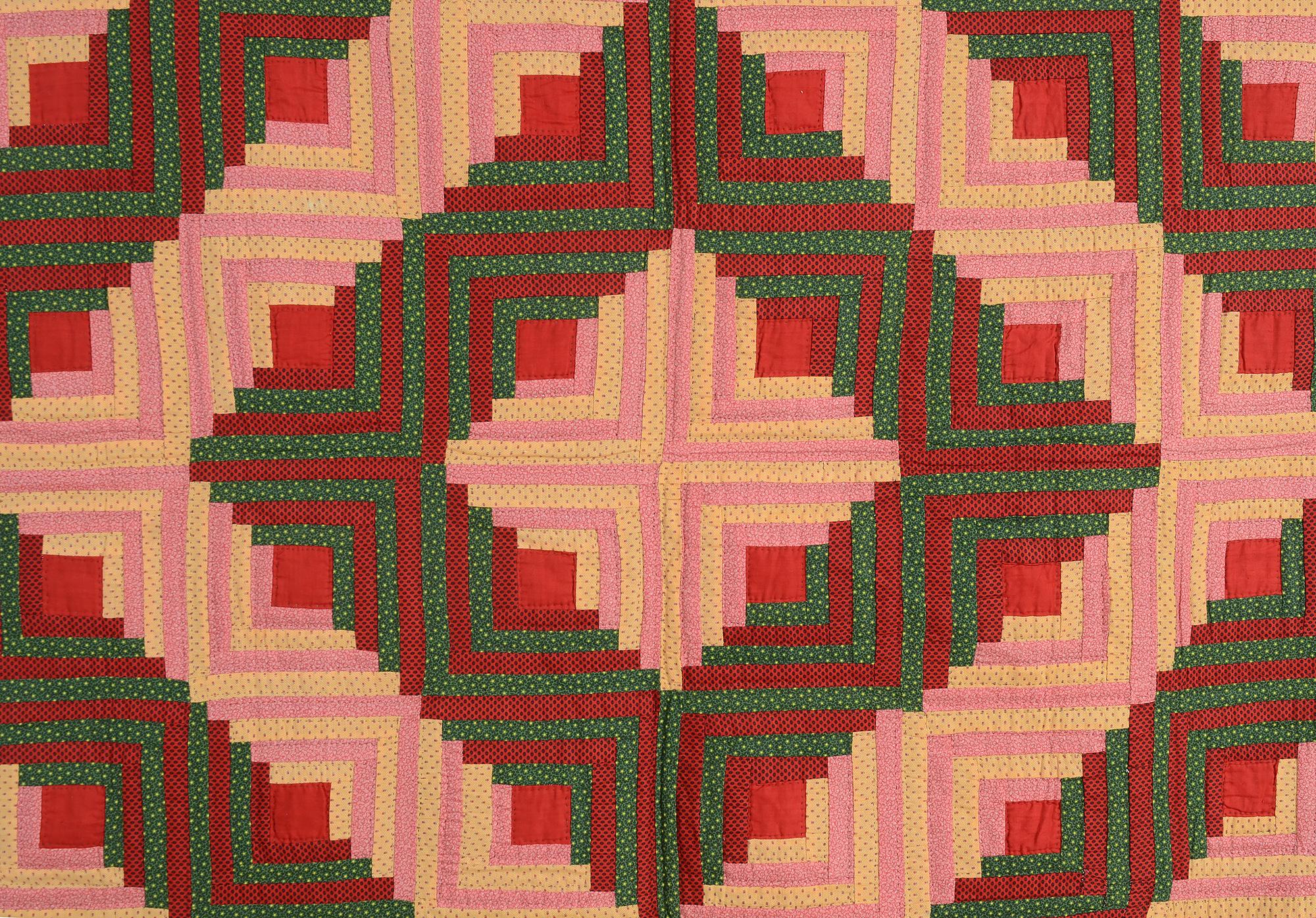 antique log cabin quilt