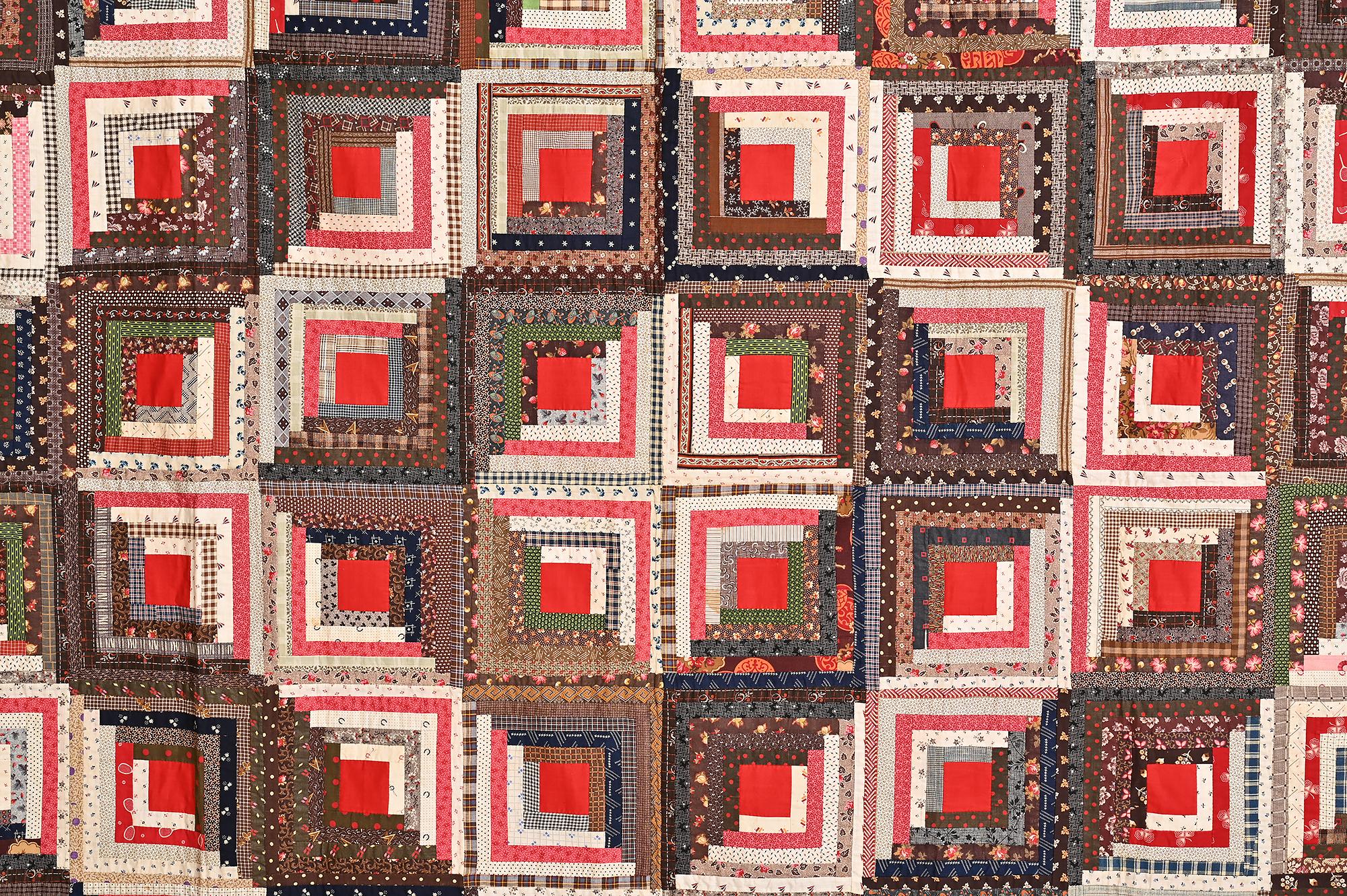 Country Barnraising Log Cabin Quilt