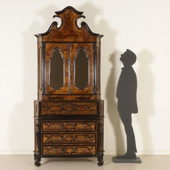 Barocchetto Style Trumeau Walnut Slab Walnut Burl, Italy, 20th Century