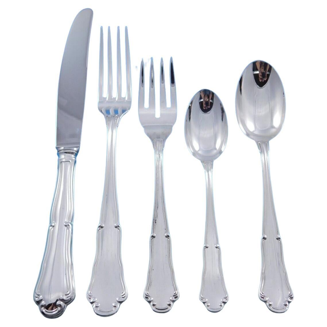 Barocco by Wallace Sterling Silver Flatware Set 12 Service 66 pc Italy Dinner