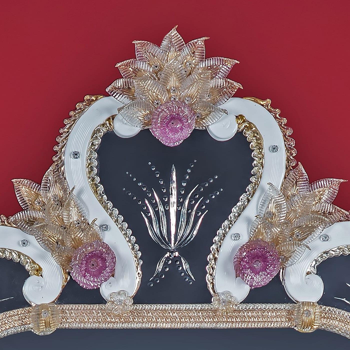 antique pink glass mirror