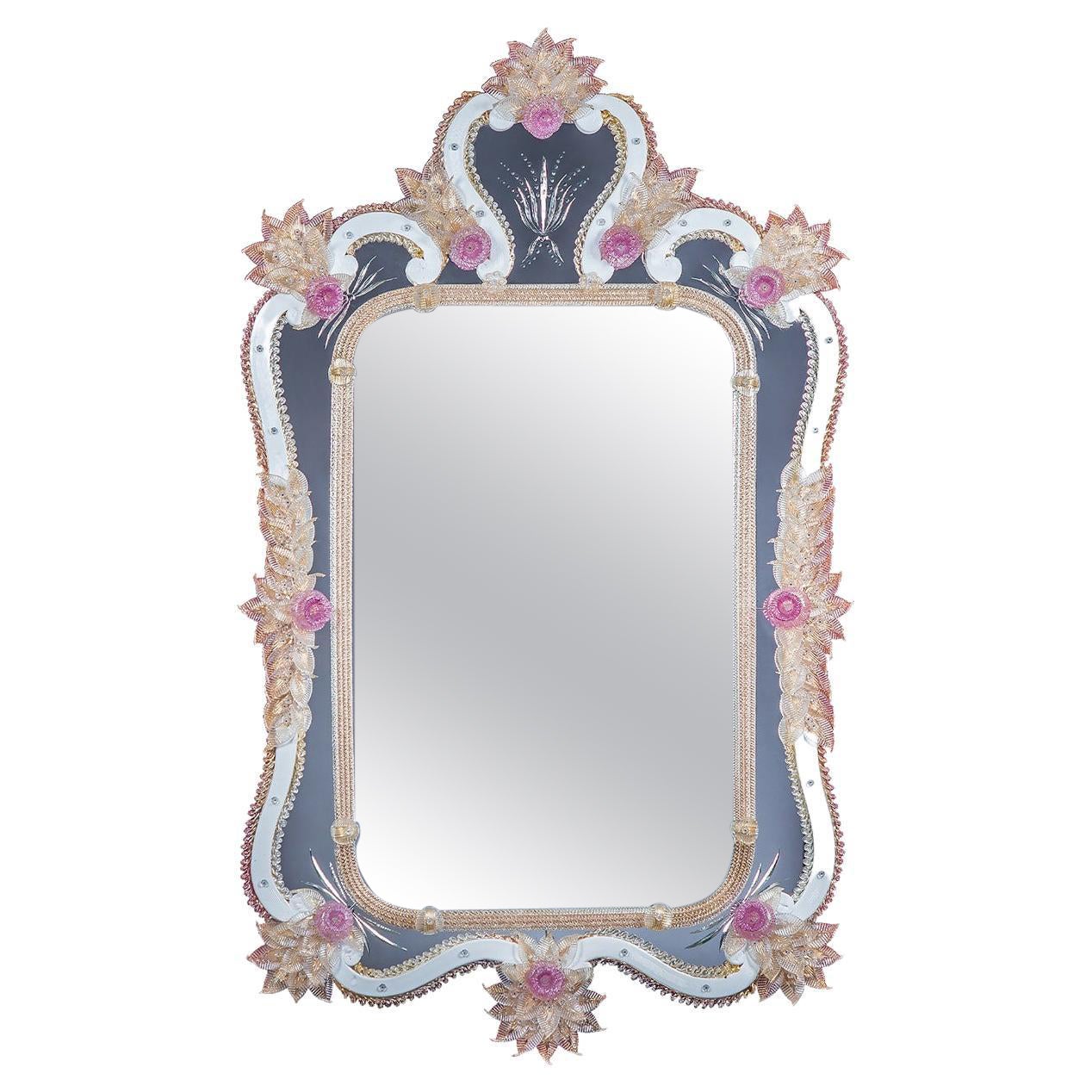 Barocco Miroir en verre de Murano