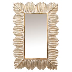 Barocco style Silver Leaf Murano Glass Mirror, in stock
