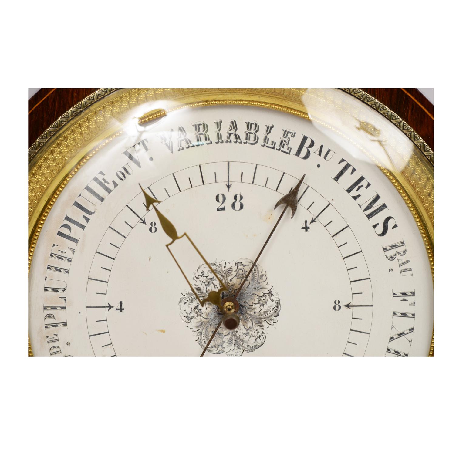 Feench Barometer, antikes wissenschaftliches Instrument, Wettermessgerät, 19. Jahrhundert  im Angebot 1