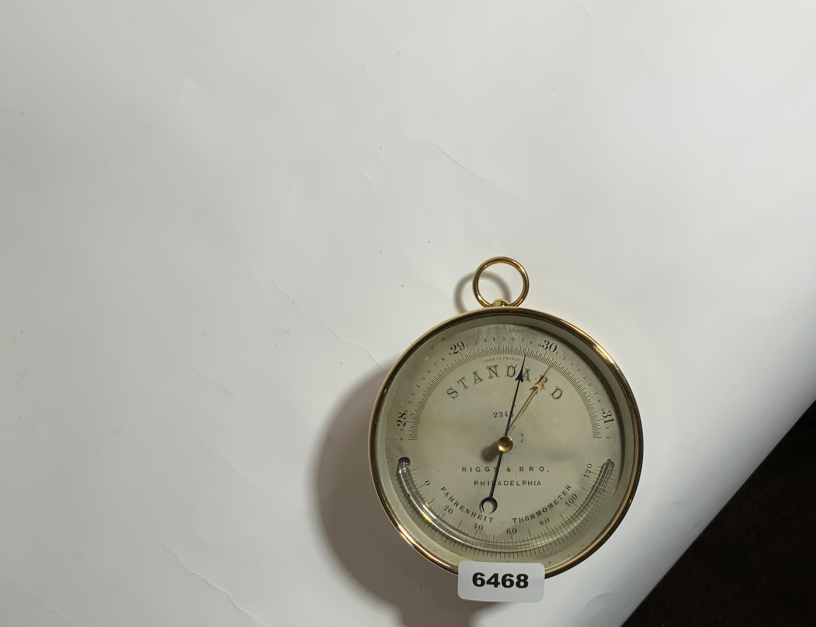 Barometer from Riggs & Brother of Philadelphia 1