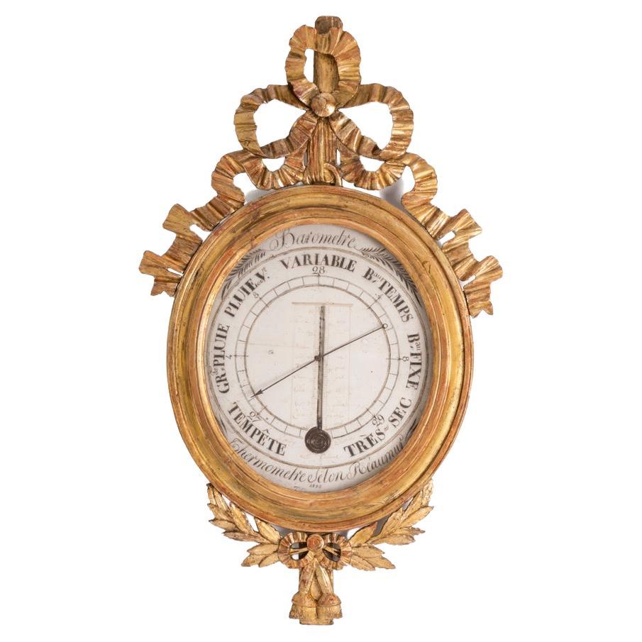 Barometer in Gilded Wood, Louis XVI Period