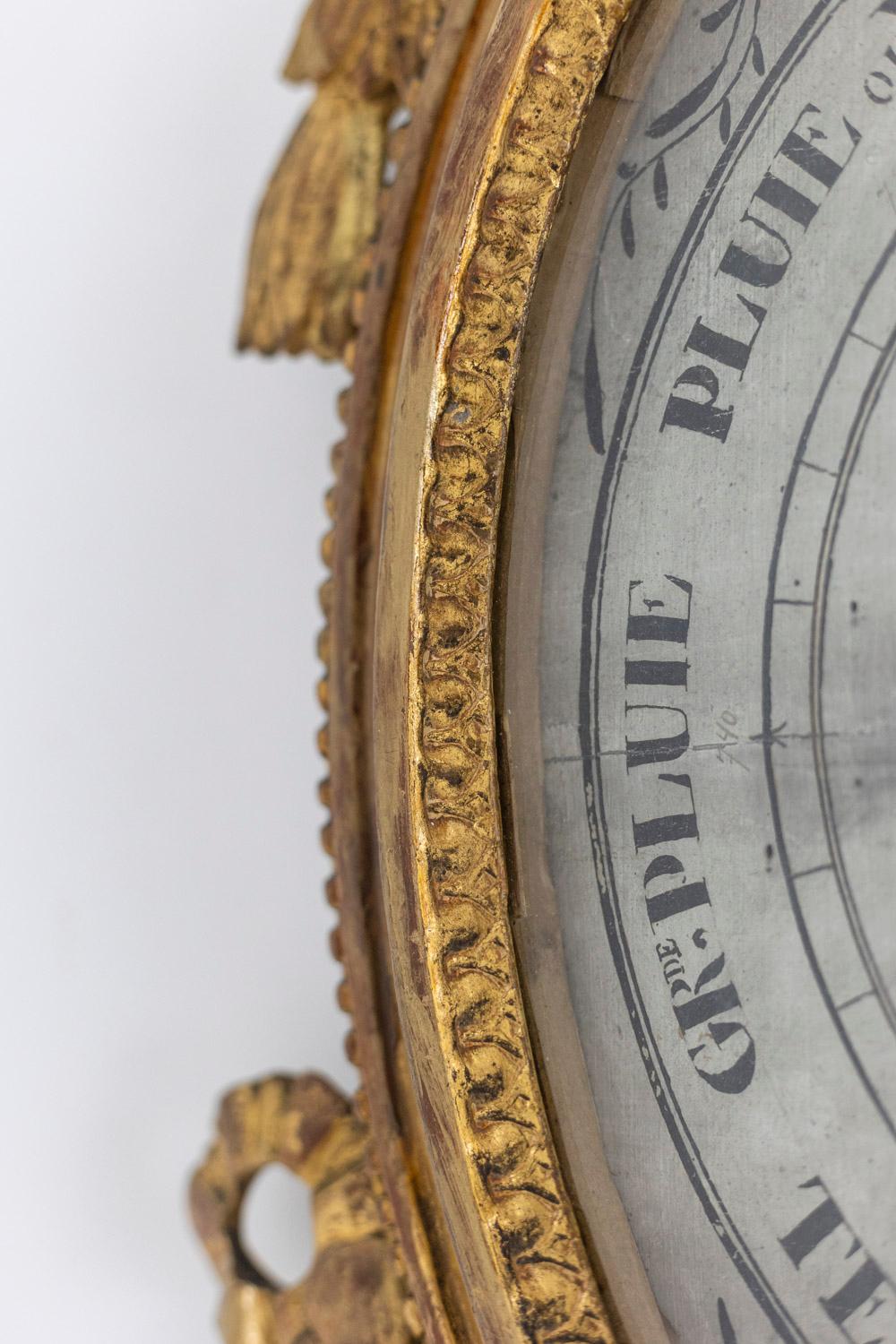 French Barometer in Golden Wood, Louis XVI Period