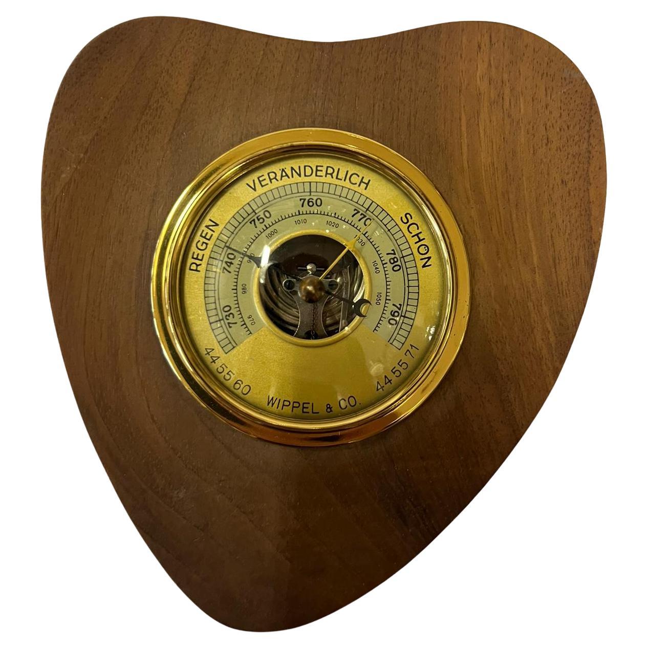 Barómetro en forma de corazón de Wippel & co, 1960, buen estado original