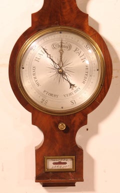 Barometer In Walnut-19th Century