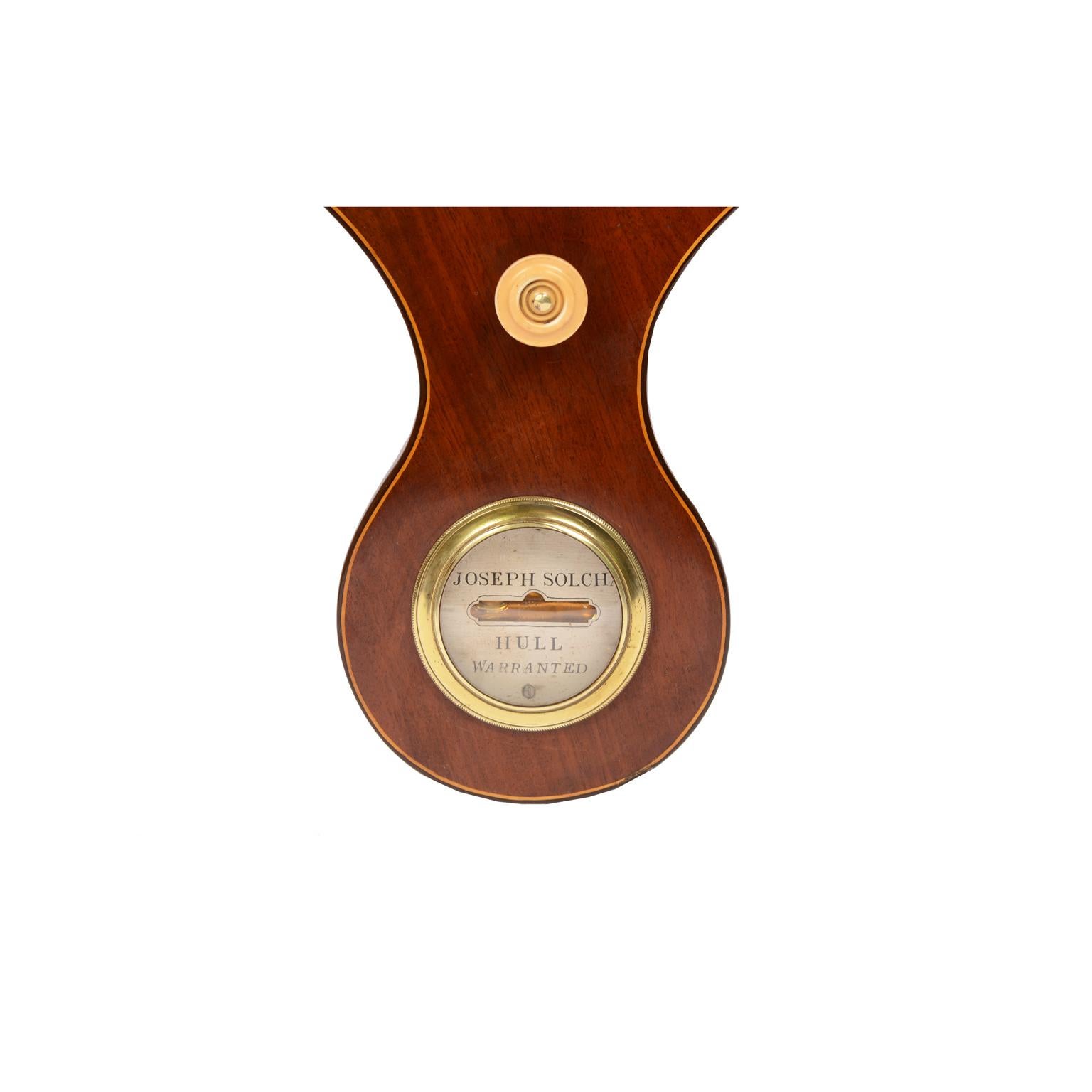 19th Century Antique Barometer Joseph Solcha Hull Antique Forecast Instrument 2