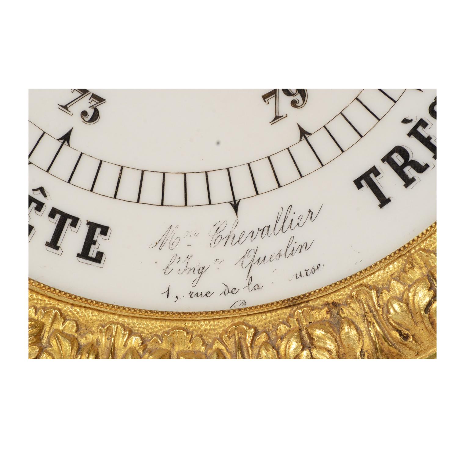 Barometer Made in France by Mon. Chevallie Second Half of the 19th Century In Good Condition In Milan, IT