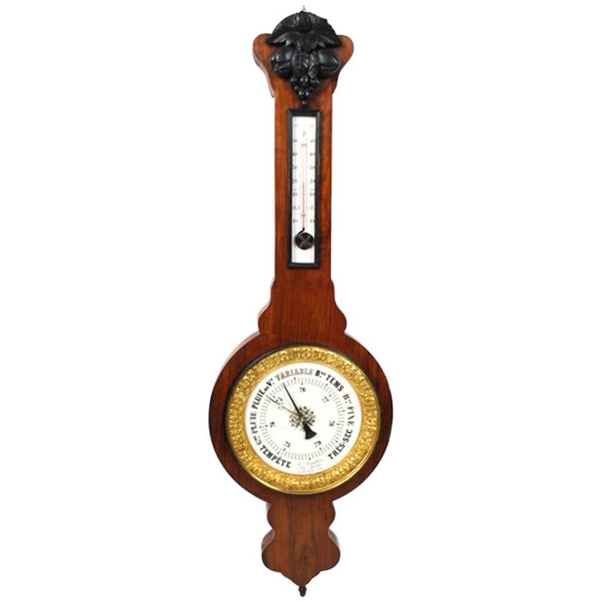Elegant Mercury Barometer Made in the First Half of the 19th Century at