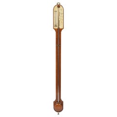 1850 Oak Wood Barometer Signed Negretti & Zambra UK Instrument Weather Measure