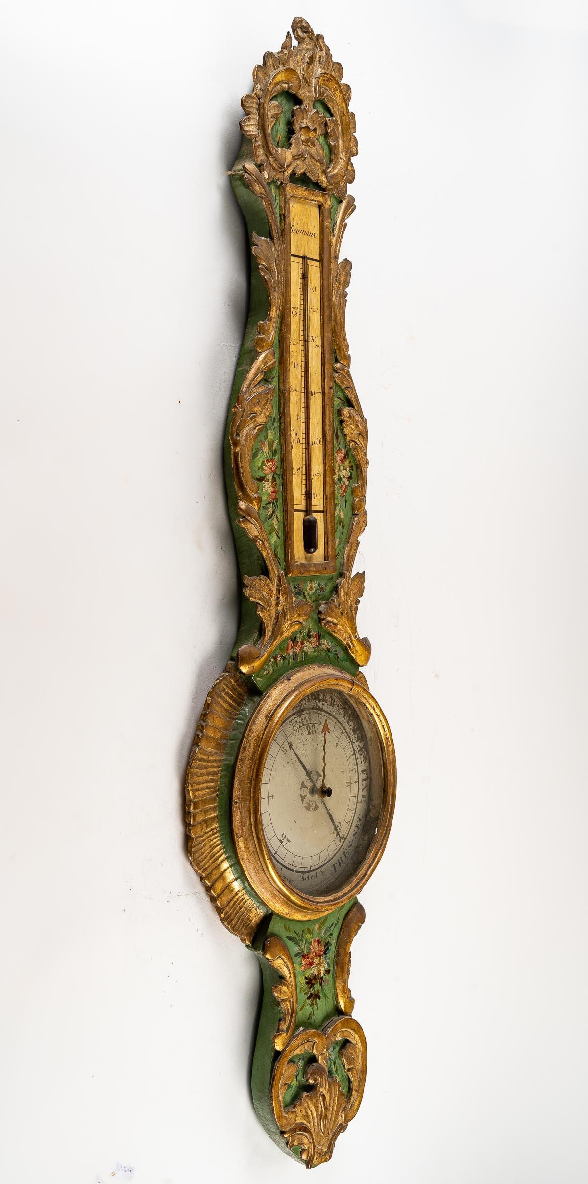 Barometer, Thermometer, Periode Louis XV



Barometer, Thermometer, System von Reaumur, in seiner ursprünglichen Vergoldung und seiner grünen Farbe, die mit Blumen des Ursprungs, Louis XV Periode, französische Arbeit des Rolent Hauses gestreut