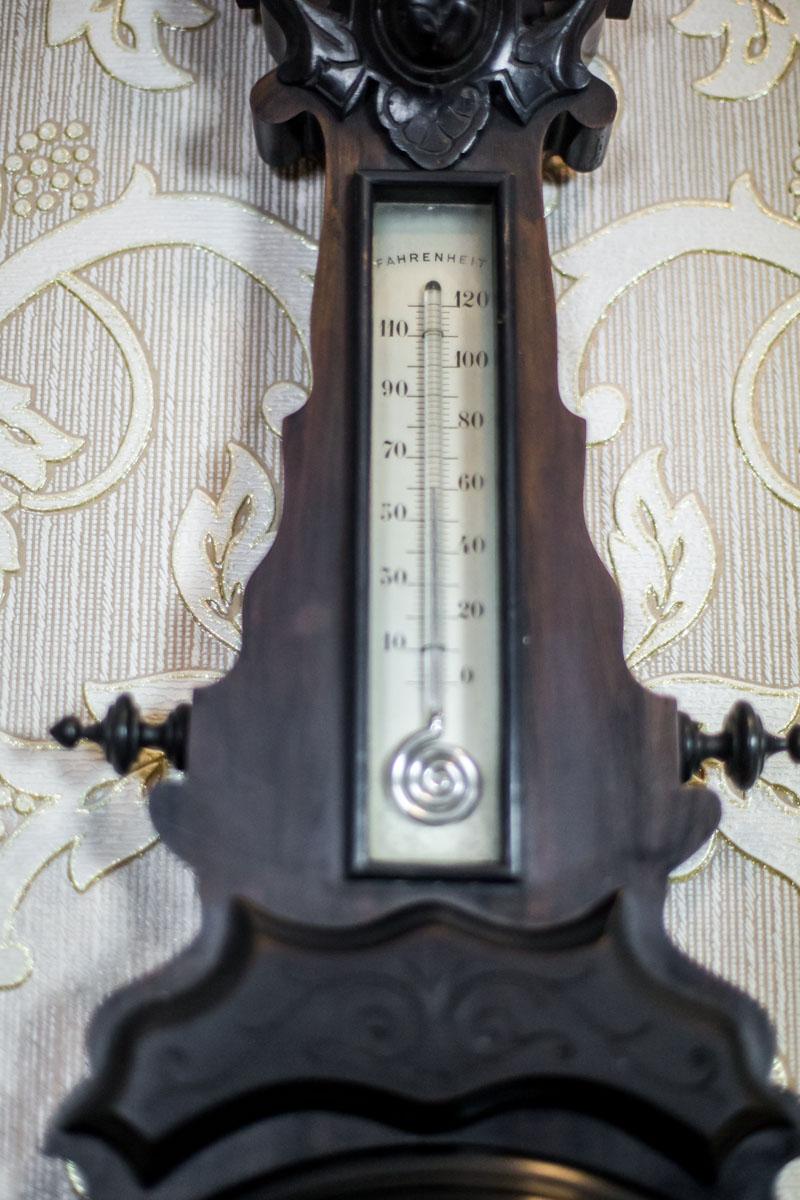European Barometer/Weather Station in a Wooden Case, circa 1900