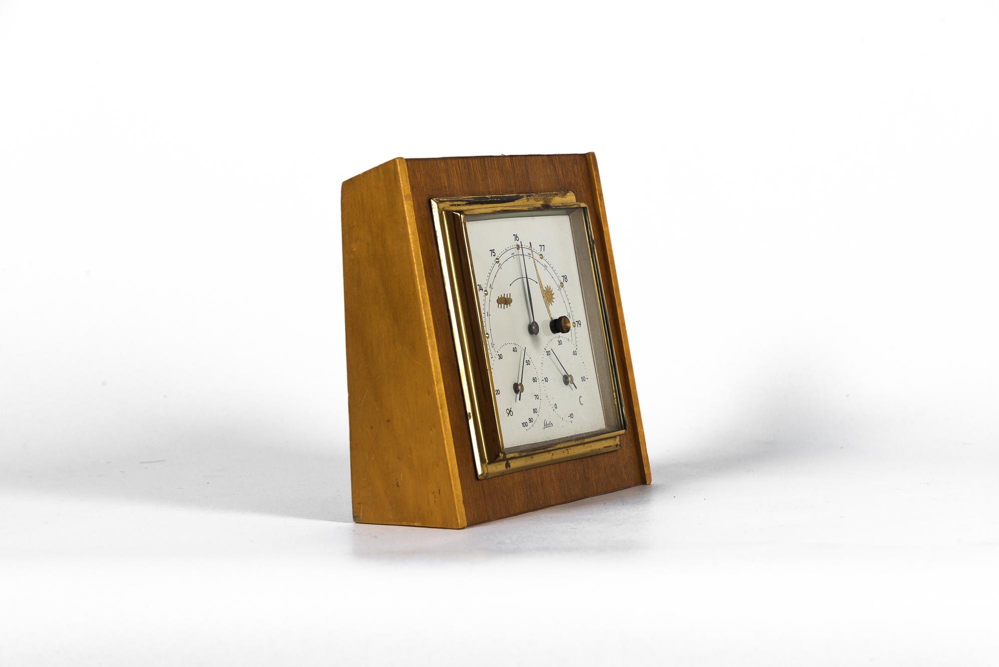 Barometer-Wetterstation Mid-Century Modern, 1960er Jahre (Moderne der Mitte des Jahrhunderts) im Angebot