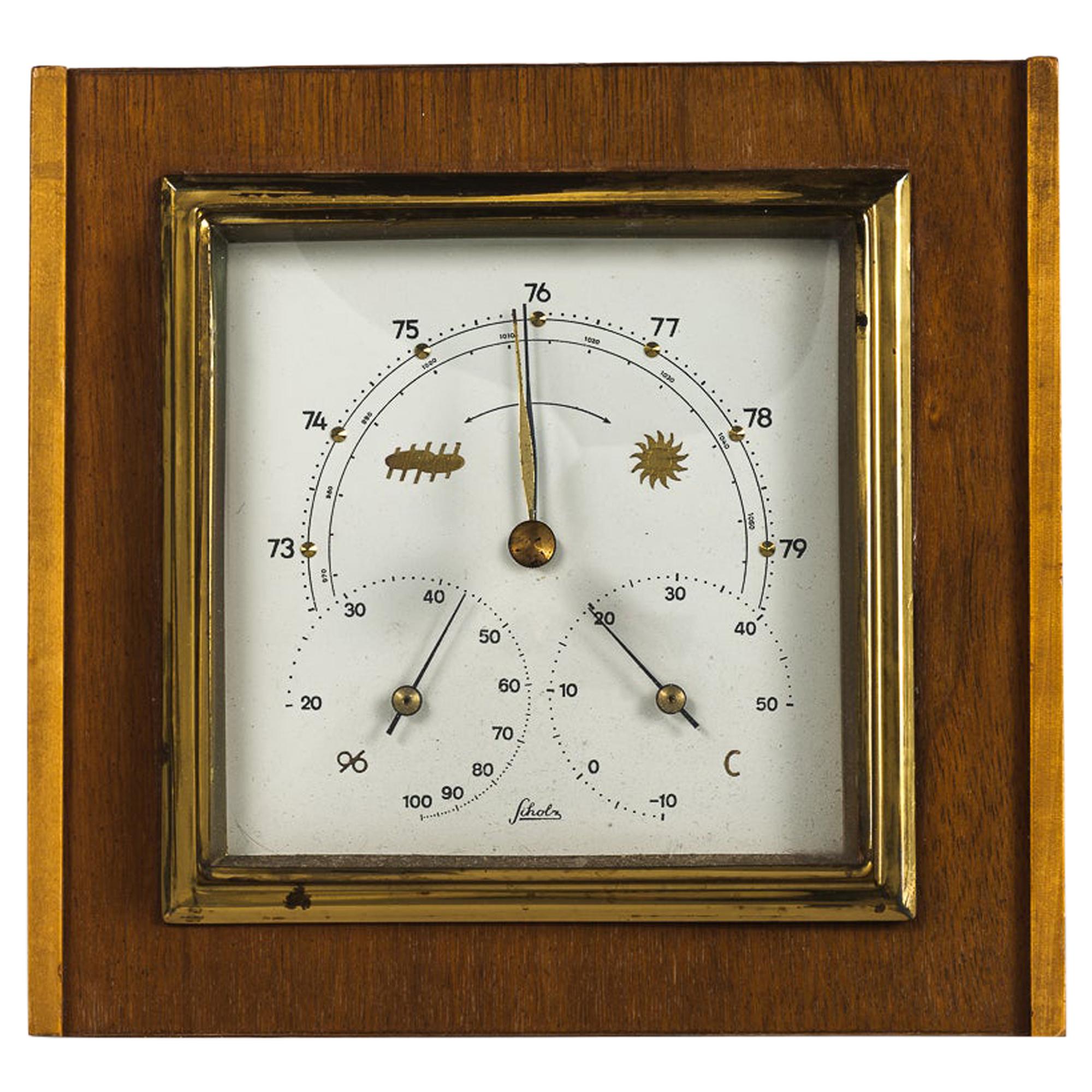 Barometer-Wetterstation Mid-Century Modern, 1960er Jahre im Angebot