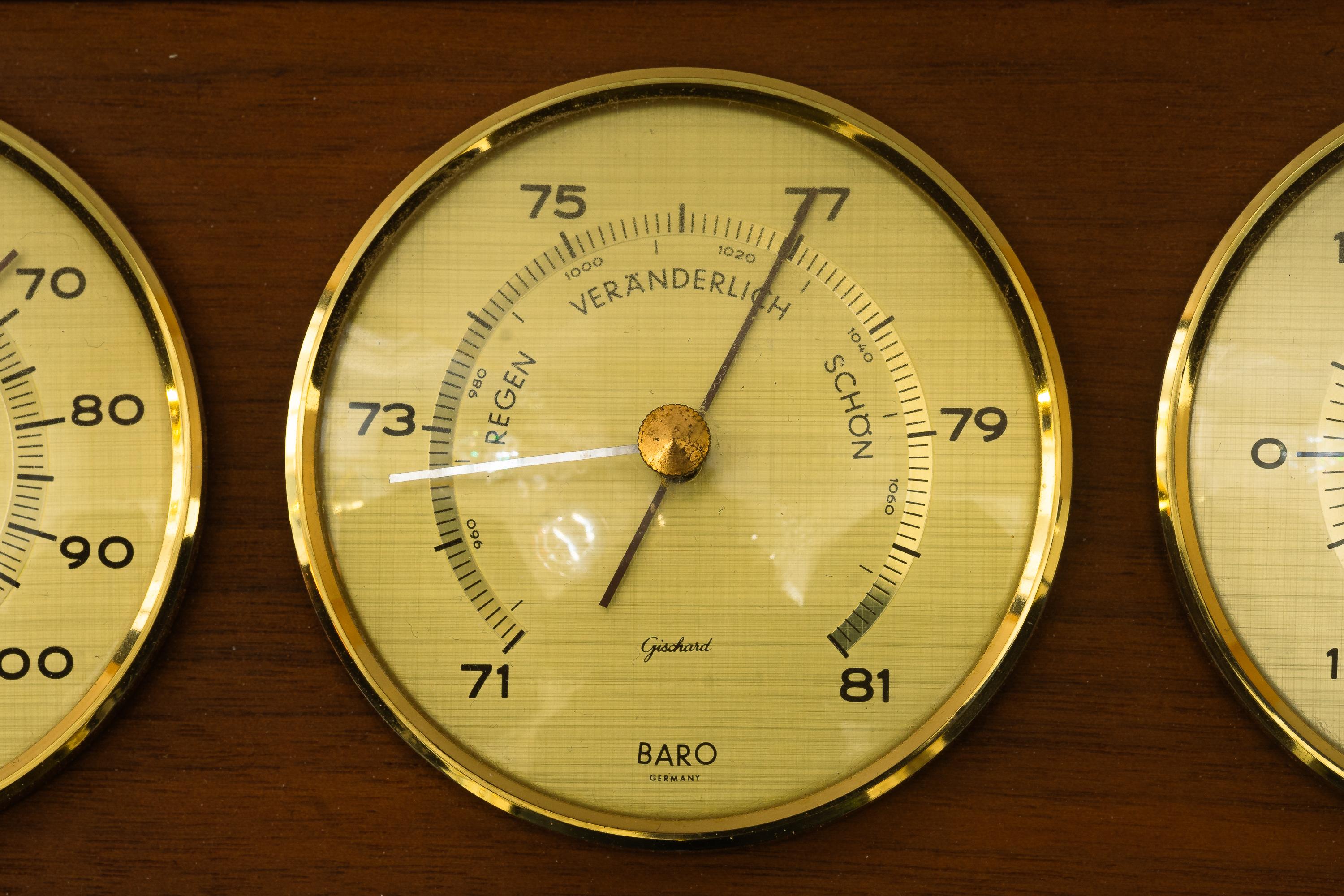 Stazione meteorologica barometrica Vienna Around, anni '70 in vendita 3