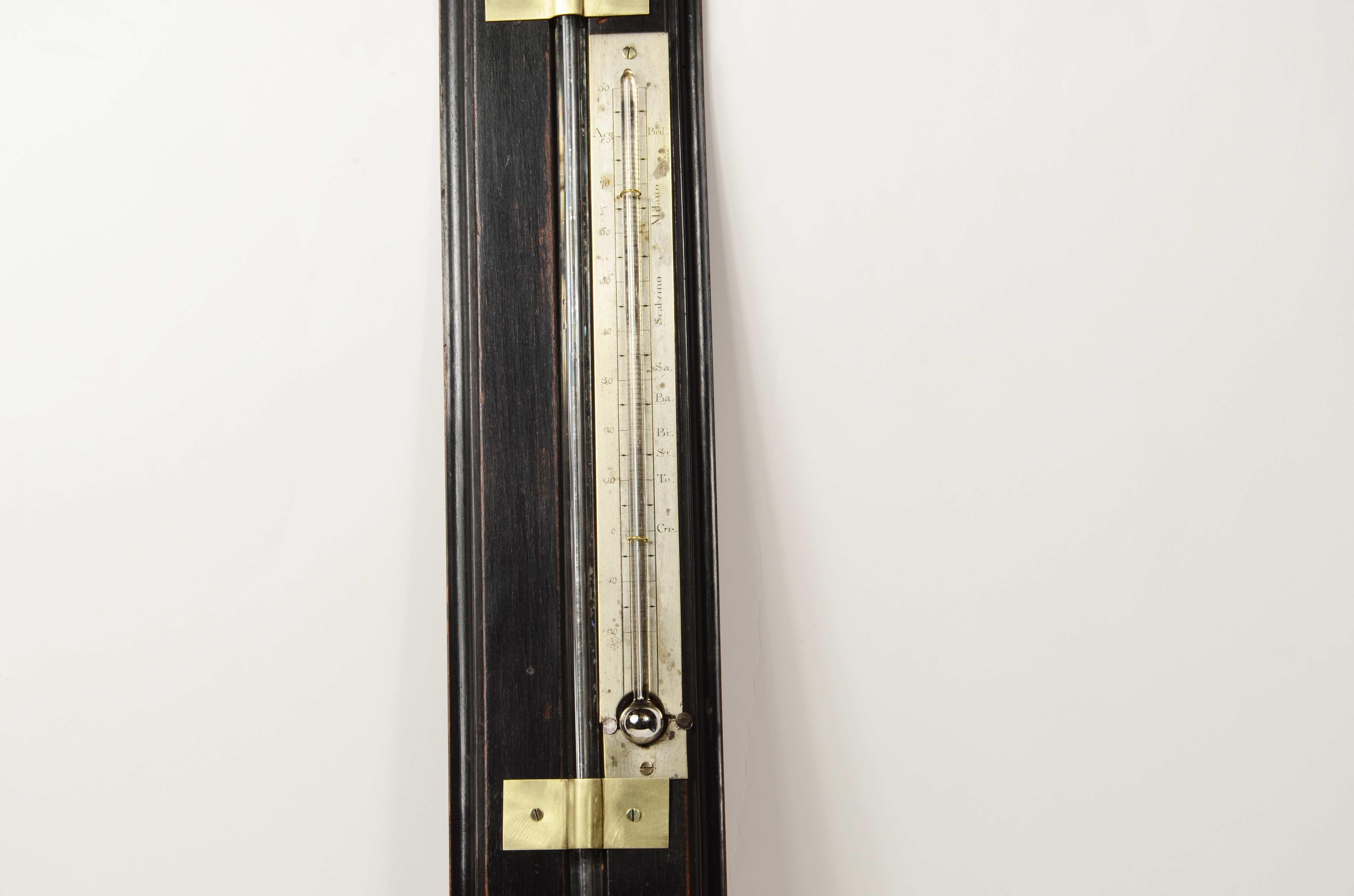 Mid-19th Century Barometro a stecca firmato Scalvino Milano della prima metà del XIX secolo in vendita