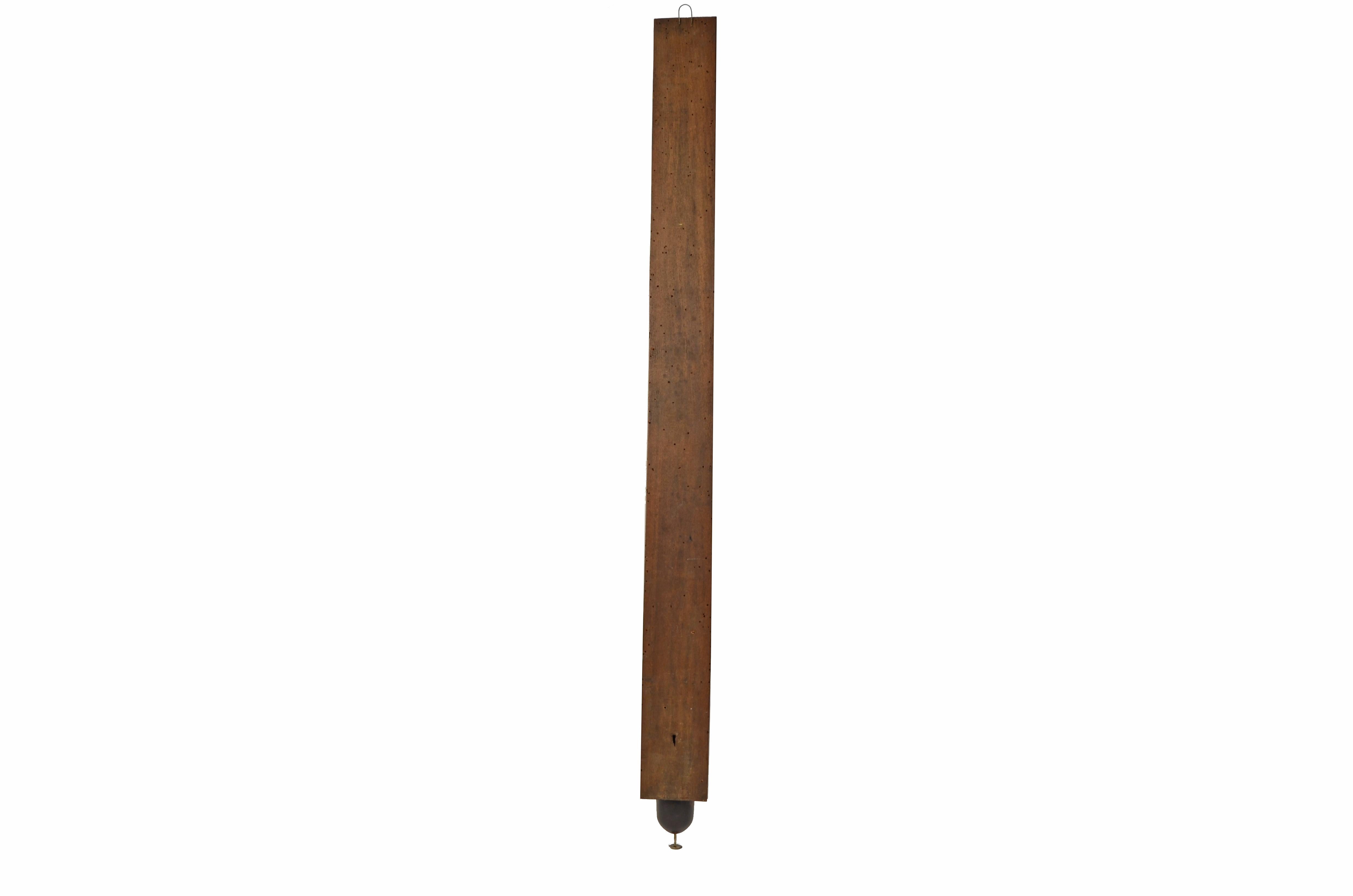 Barometro a stecca in legno filettato in ottone ai bordi Giovanni Maineri 1820 in vendita 6