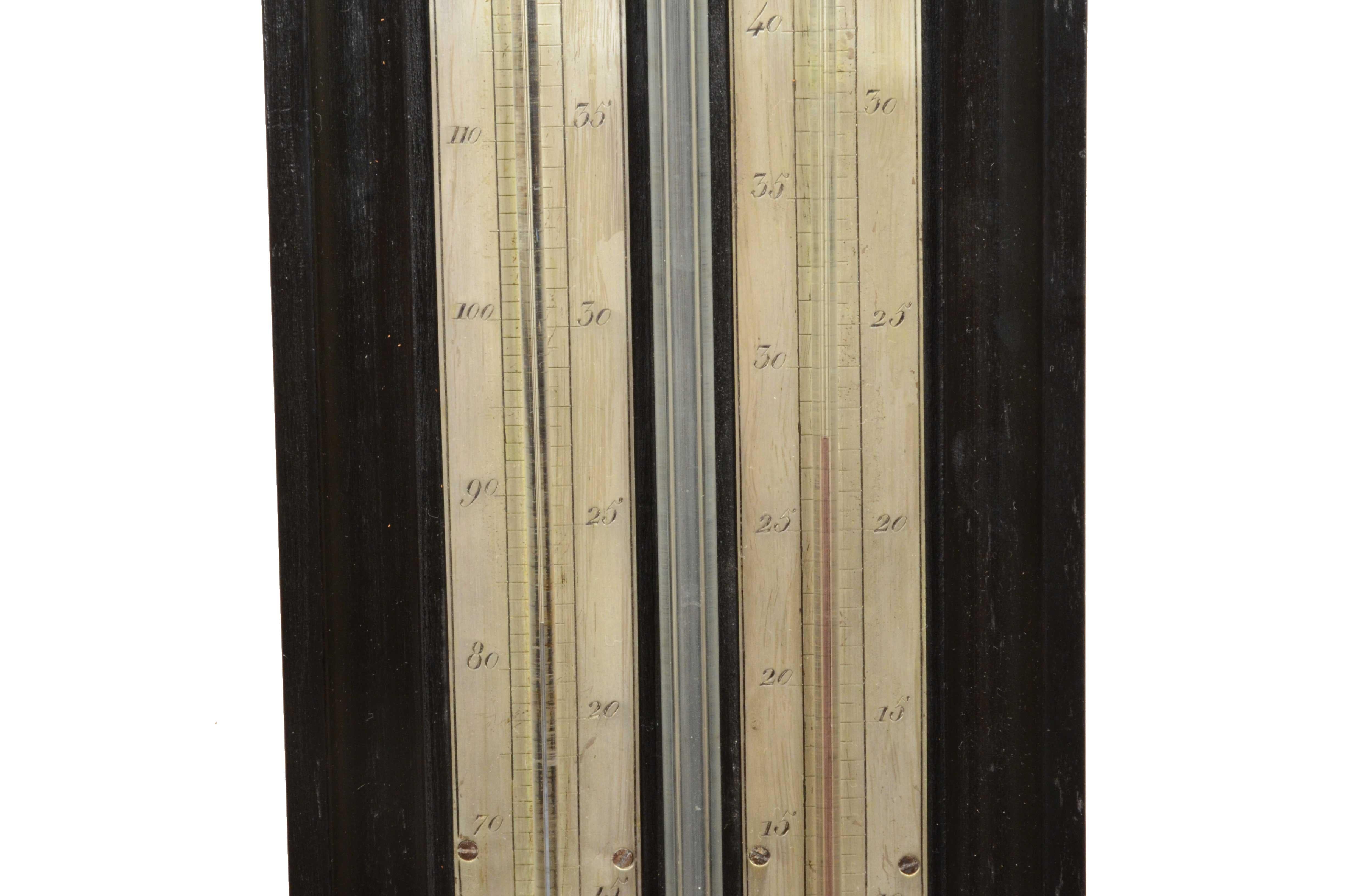 Stick barometer in glass and wood case Northern Italy early 19th century For Sale 6