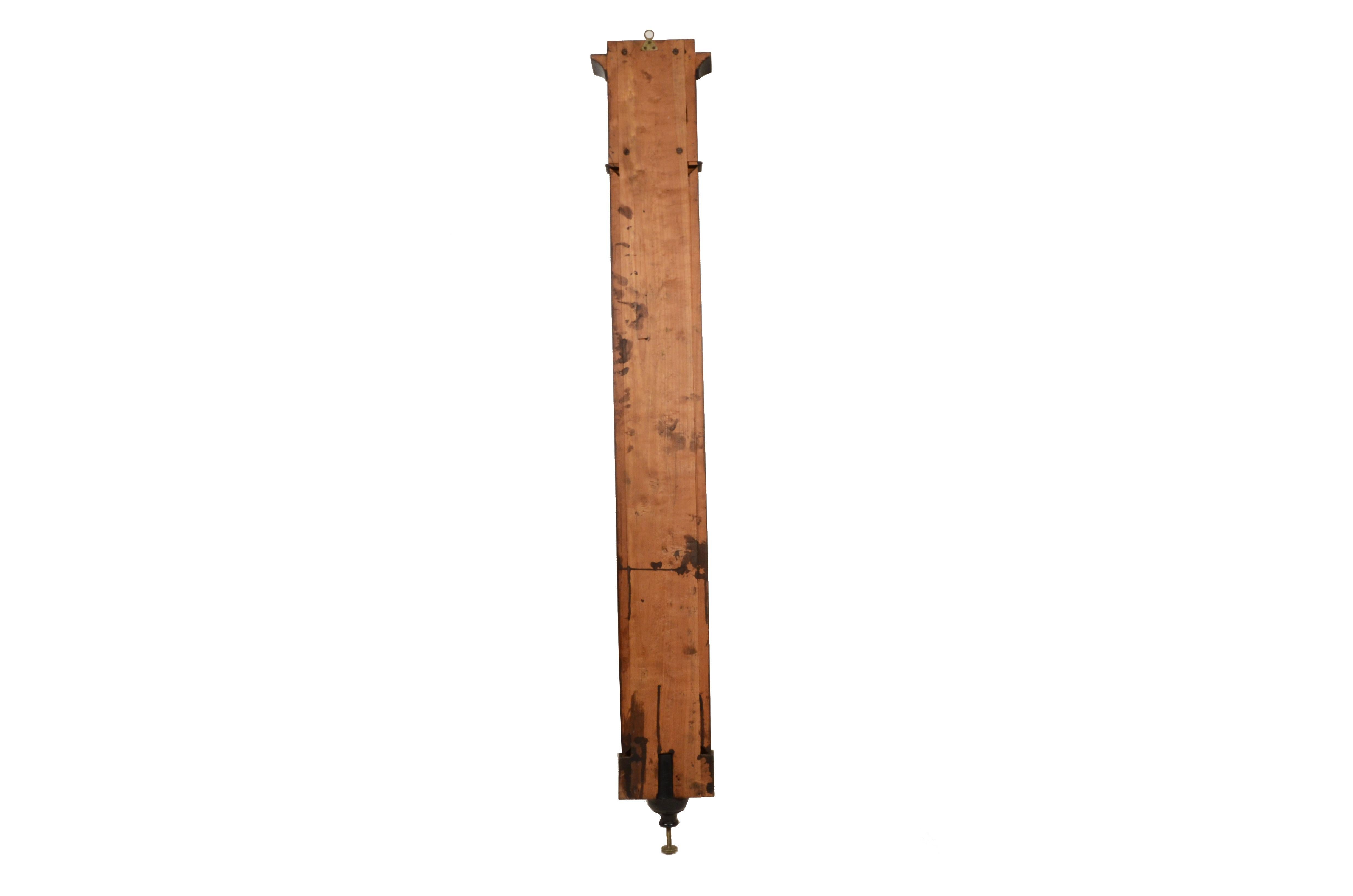 Stick barometer in glass and wood case Northern Italy early 19th century For Sale 12