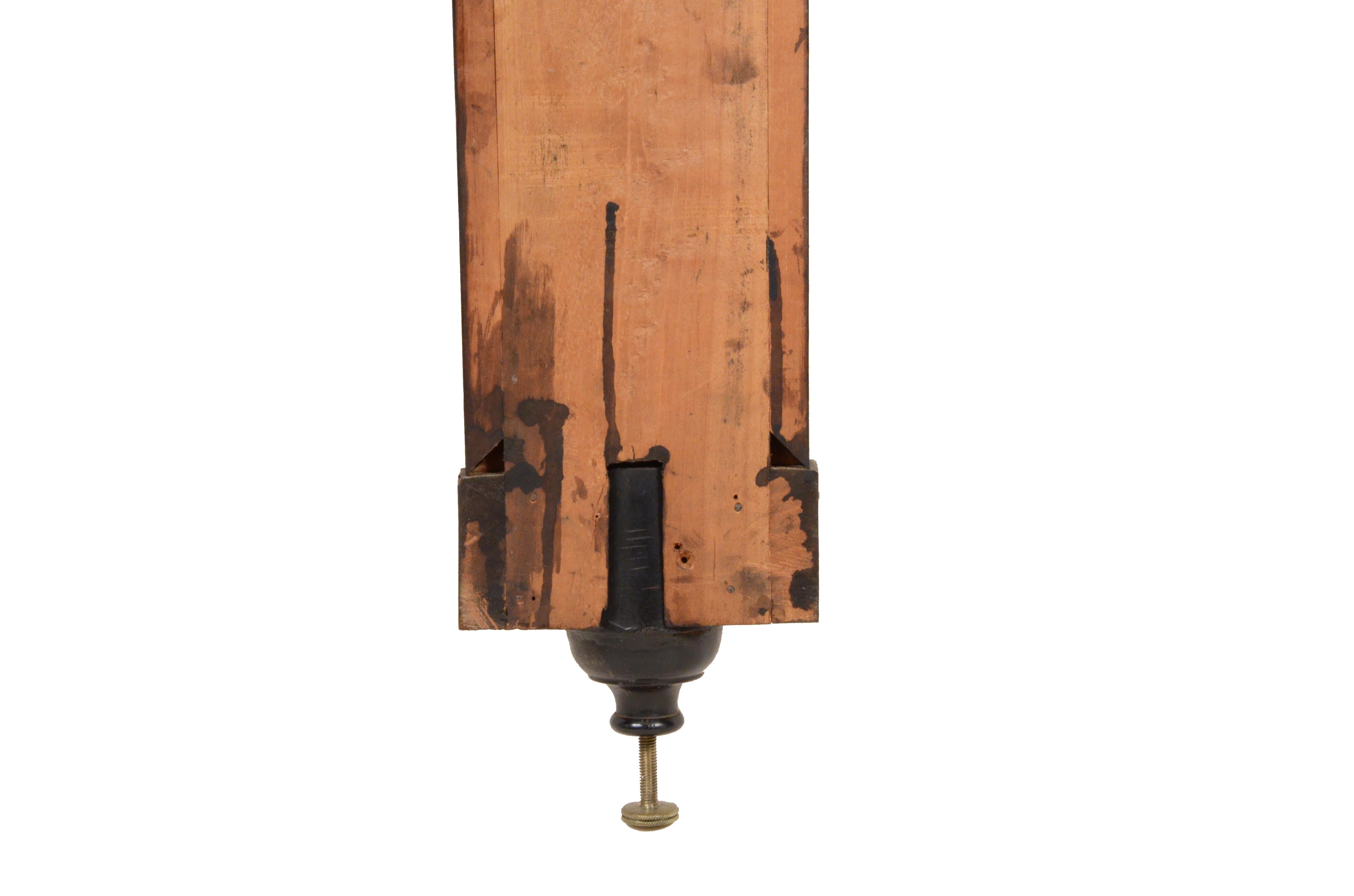 Stick barometer in glass and wood case Northern Italy early 19th century For Sale 13