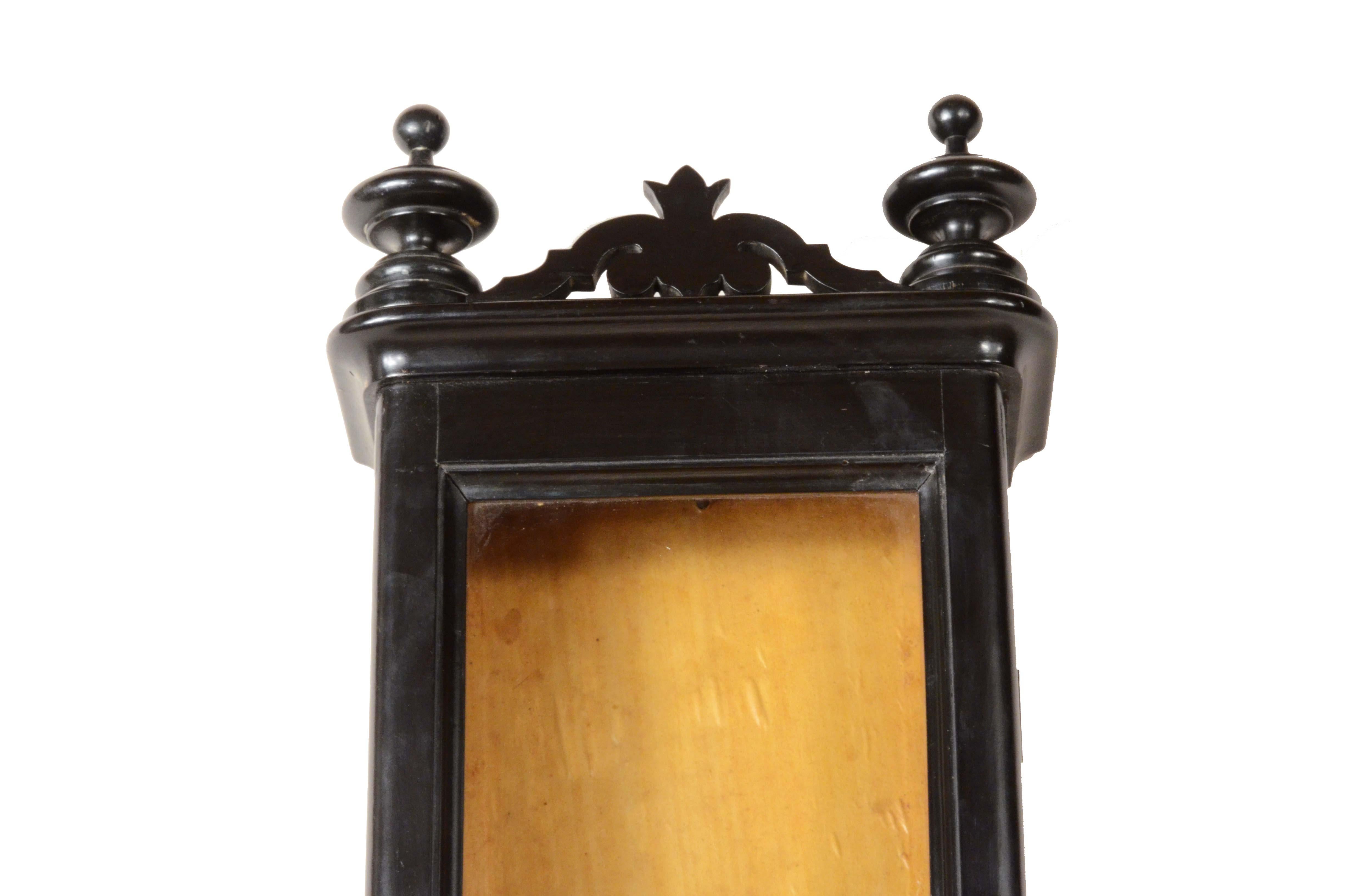 Wood Stick barometer in glass and wood case Northern Italy early 19th century For Sale