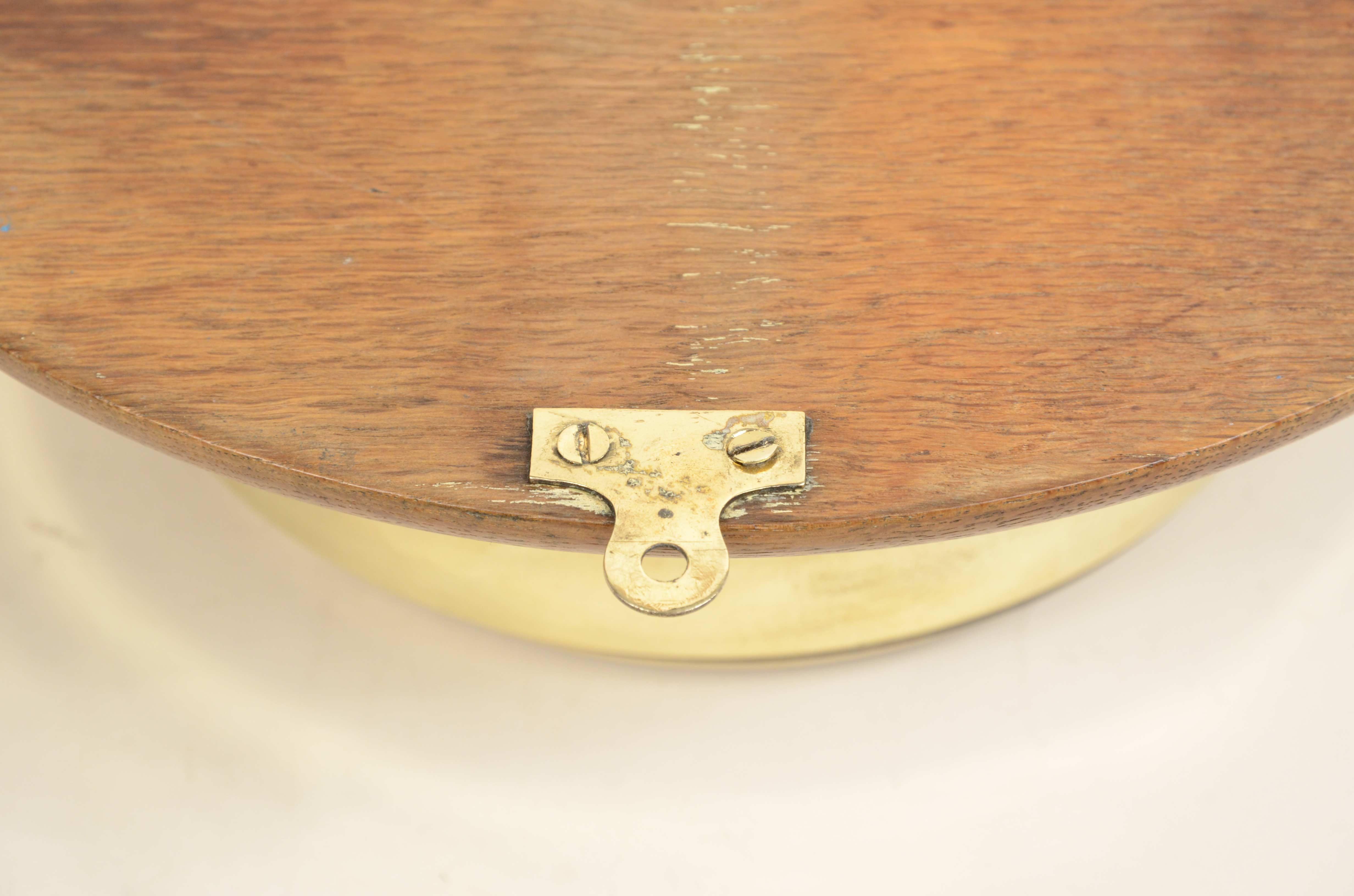 Brass wall-mounted aneroid barometer  signed John Barker & Son, early 1900s. 10