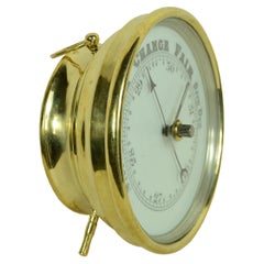 Brass aneroid barometer, table and wall mount England early 1900s