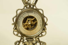 English nautical aneroid barometer decorated with nautical elements late 1800s
