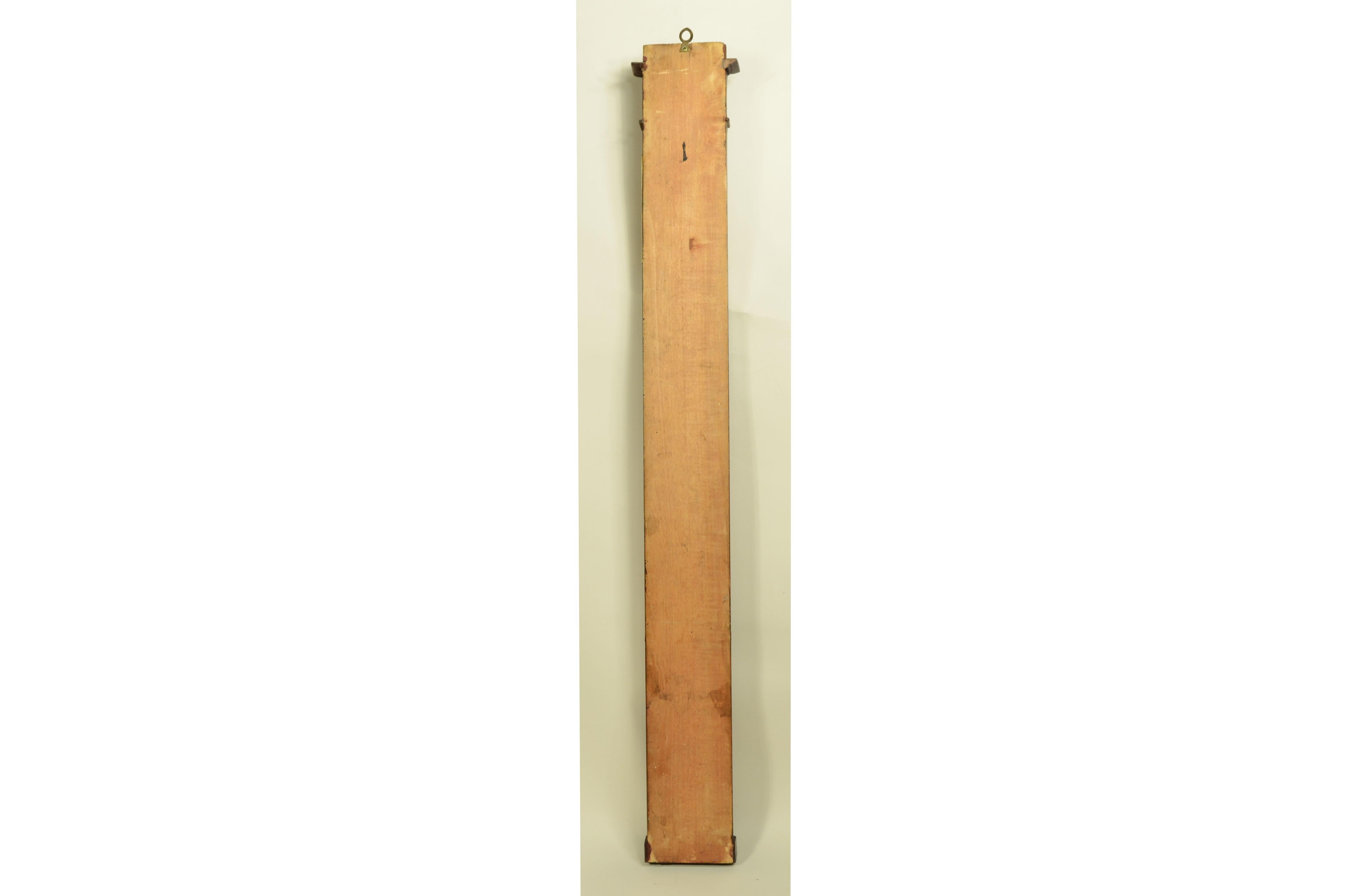 Barómetro francés de madera firmado P. Pedralio Opticien à Nantes Siglo XIX 8