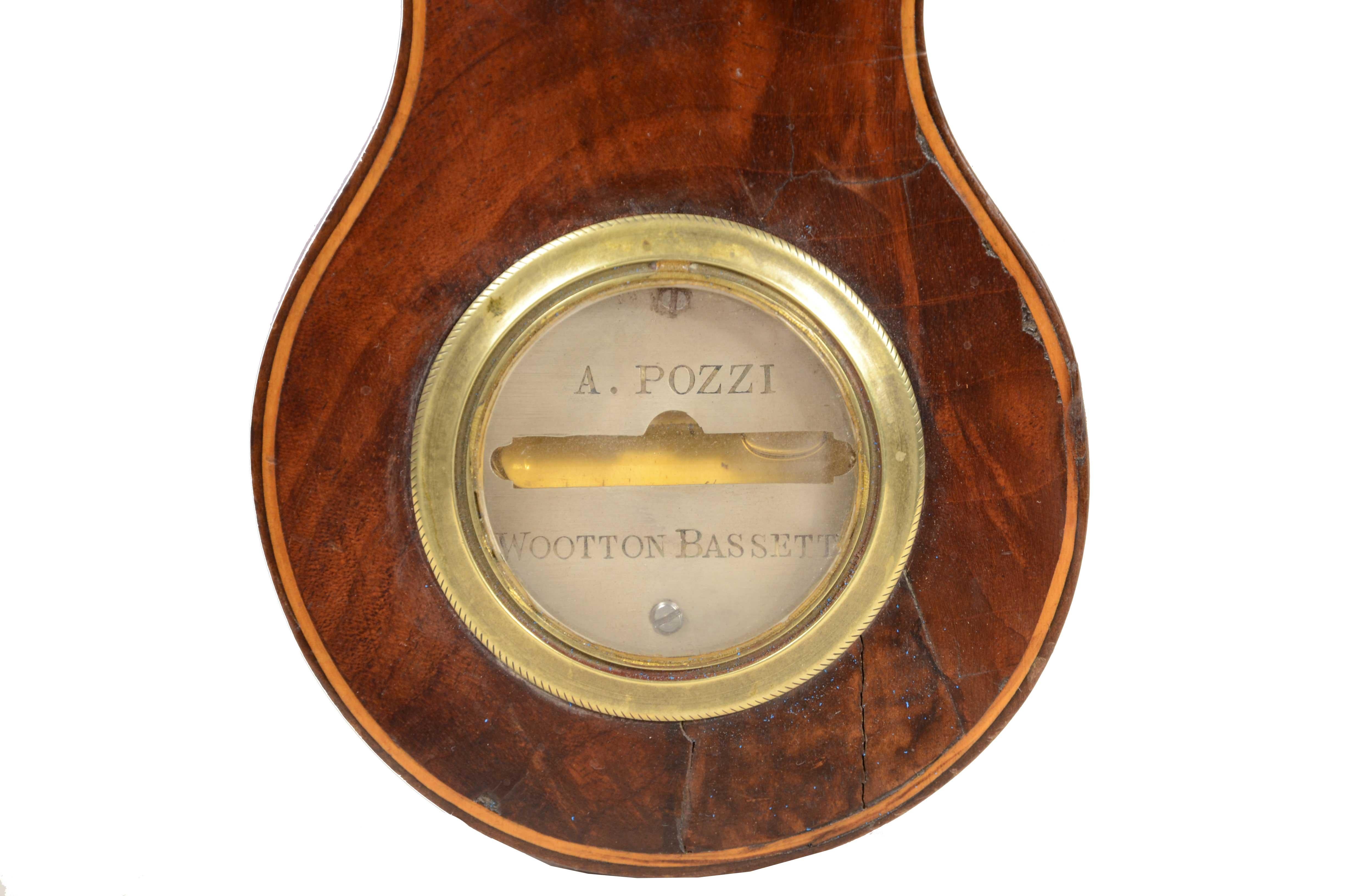 Barometro torricelliano un mercurio en legno  firmato A. Pozzi attivo tra 1820/30 en vente 7