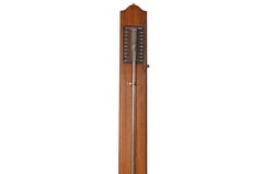 Torricellian batten barometer on mahogany board Mario de La Pierre Turin