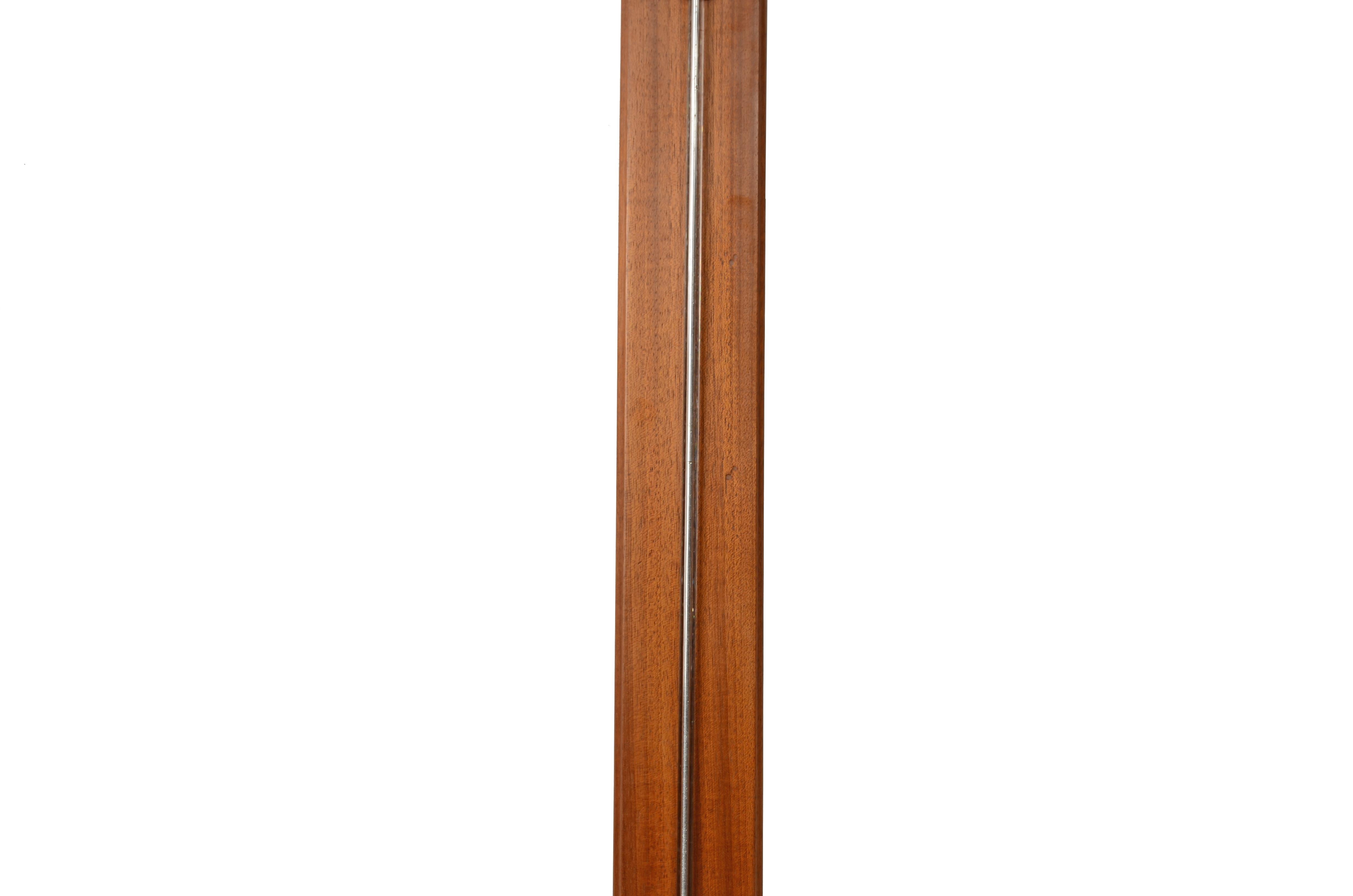 20th Century Baromètre Torricellien sur planche d'acajou Mario de La Pierre Turin en vente