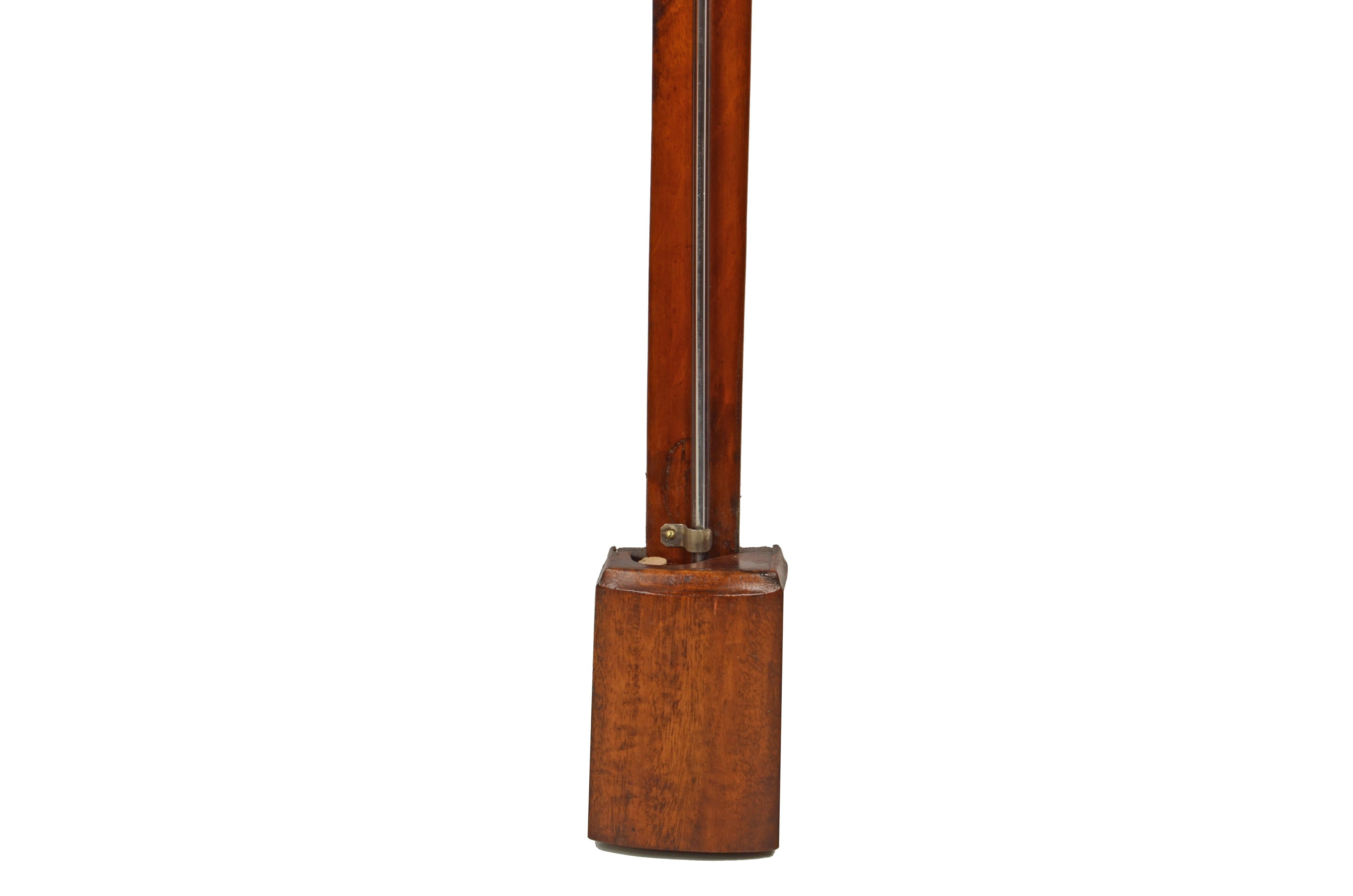Late 19th Century Baromètre Torricellien à lattes sur planche de chêne Allemagne 1870 en vente